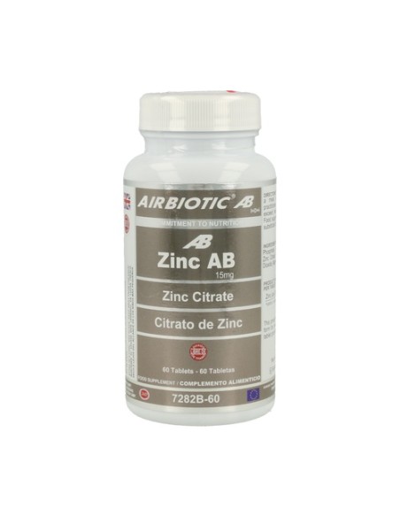 Zinc AB (como citrato) 60 comprimidos de 15mg Airbiotic