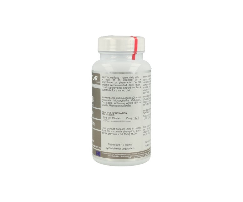 Zinc AB (como citrato) 60 comprimidos de 15mg Airbiotic