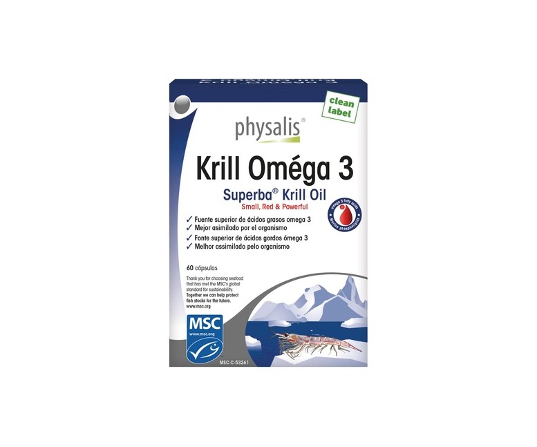 Krill Omega 3 30 cápsulas Physalis