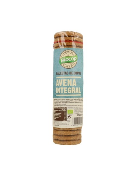 Galletas copos de avena integral 250 g Biocop
