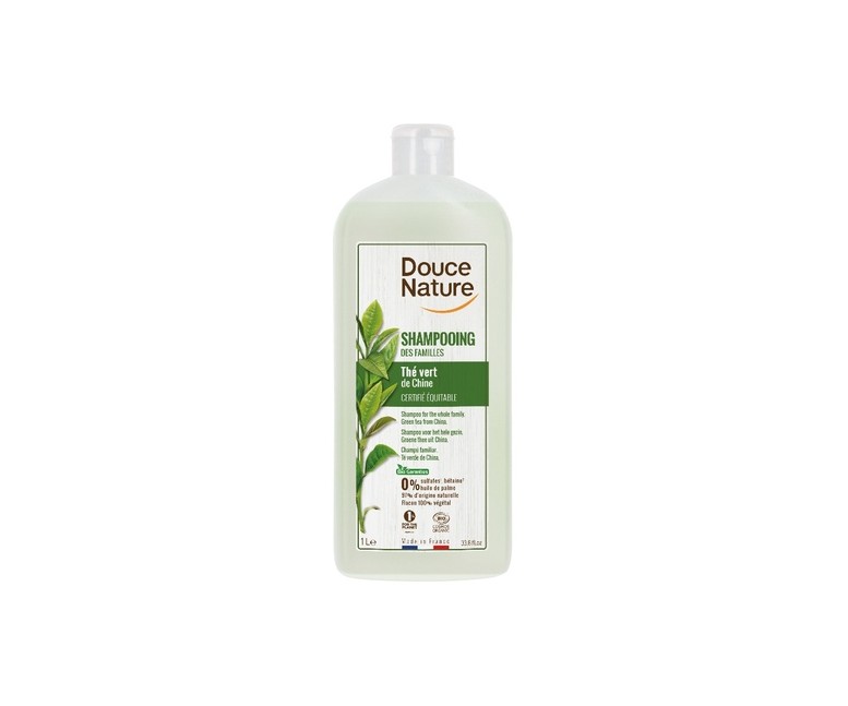 Champú Familiar Té Verde Bio 1 L Douce Nature