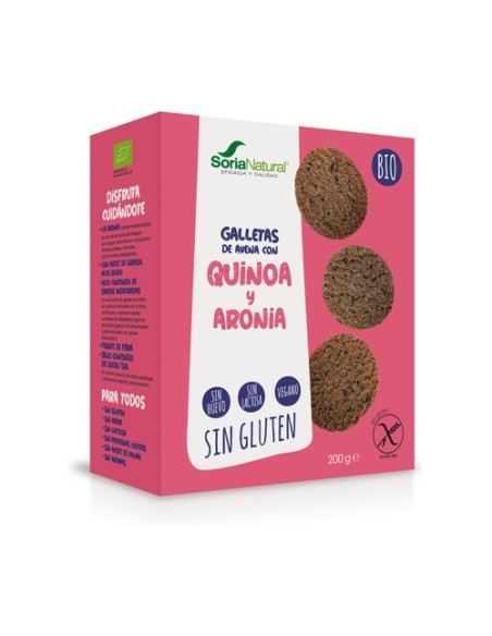 Galletas de avena con quinoa-aronia Bio 200 g (Avena) Soria Natural