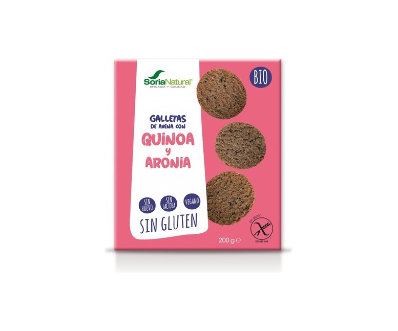 Galletas de avena con quinoa-aronia Bio 200 g (Avena) Soria Natural