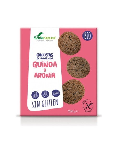Galletas de avena con quinoa-aronia Bio 200 g (Avena) Soria Natural