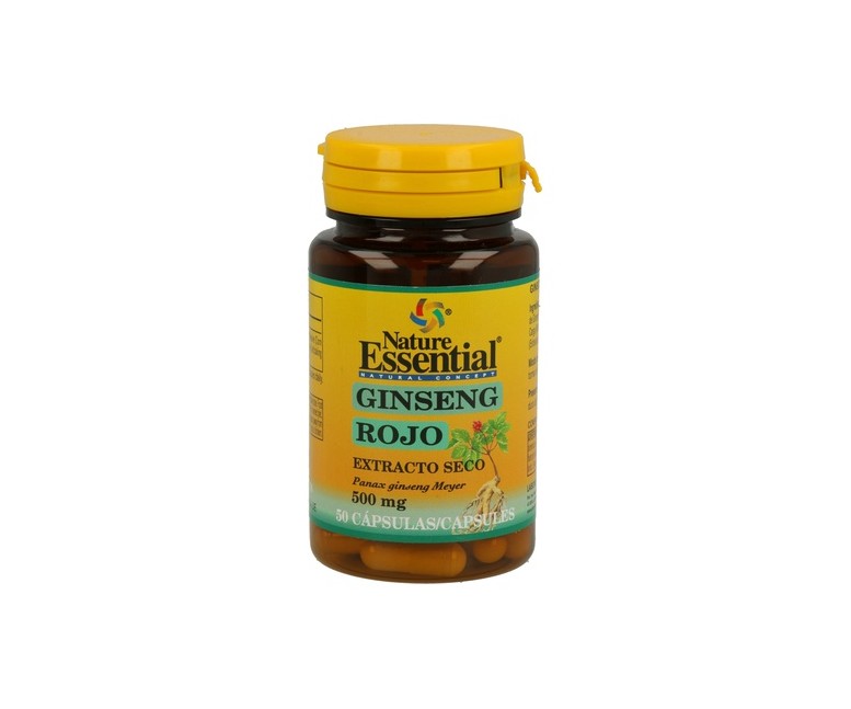 Ginseng Rojo (Ext. seco) 50 cápsulas de 500mg Nature essential