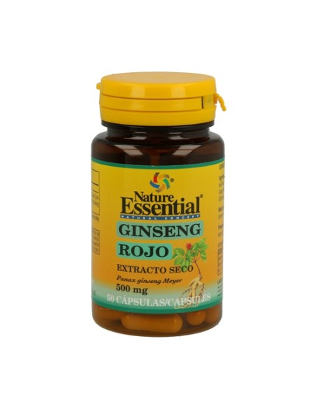 Ginseng Rojo (Ext. seco) 50 cápsulas de 500mg Nature essential