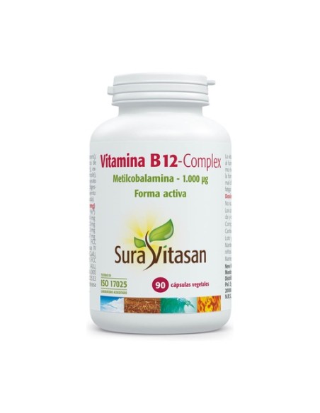 Vitamina B12-Complex 90 cápsulas vegetales Sura Vitasan