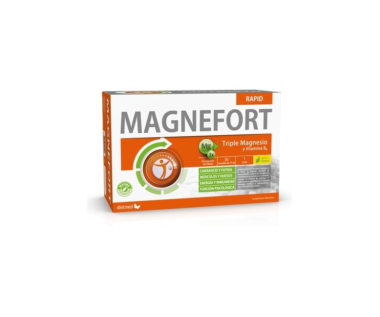 Magnefort triple magnesio 30 ampollas (Limón) Dietmed
