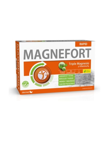 Magnefort triple magnesio 30 ampollas (Limón) Dietmed