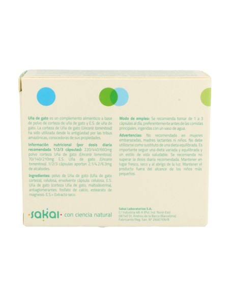 Uña de Gato 60 cápsulas Sakai