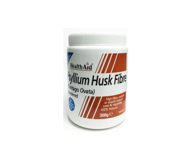 Fibra de cascara psyllium 300 g de polvo Health Aid