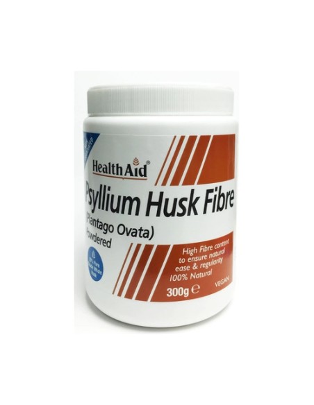 Fibra de cascara psyllium 300 g de polvo Health Aid