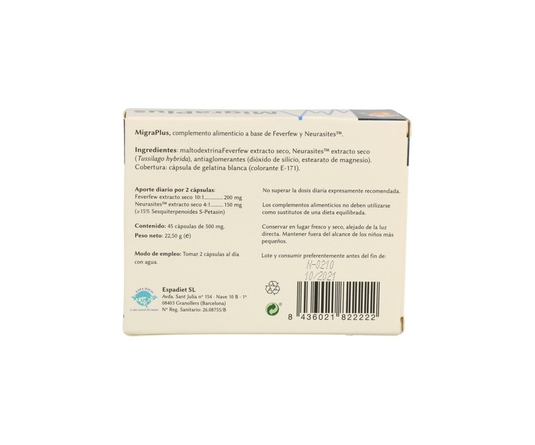 MontStar Migraplus 45 cápsulas Espadiet