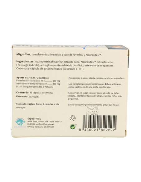 MontStar Migraplus 45 cápsulas Espadiet