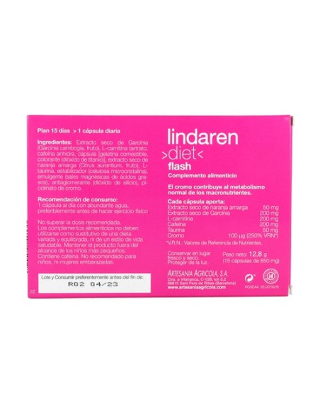 Lindaren Diet Flash 15 cápsulas Plantis