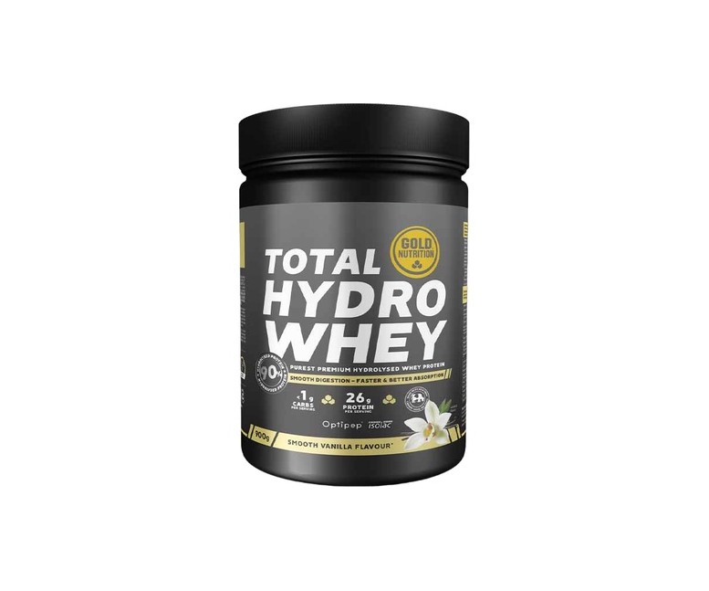 Proteína whey total hydro (vainilla) 900 g de polvo (Vainilla) Gold Nutrition
