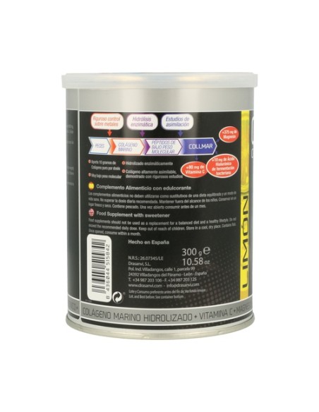 Collmar colágeno marino con magnesio (sabor limón) 300 g de polvo (Limón) Drasanvi