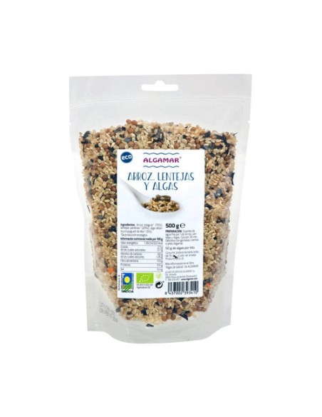 Arroz Con Lentejas Y Algas 500 g Algamar