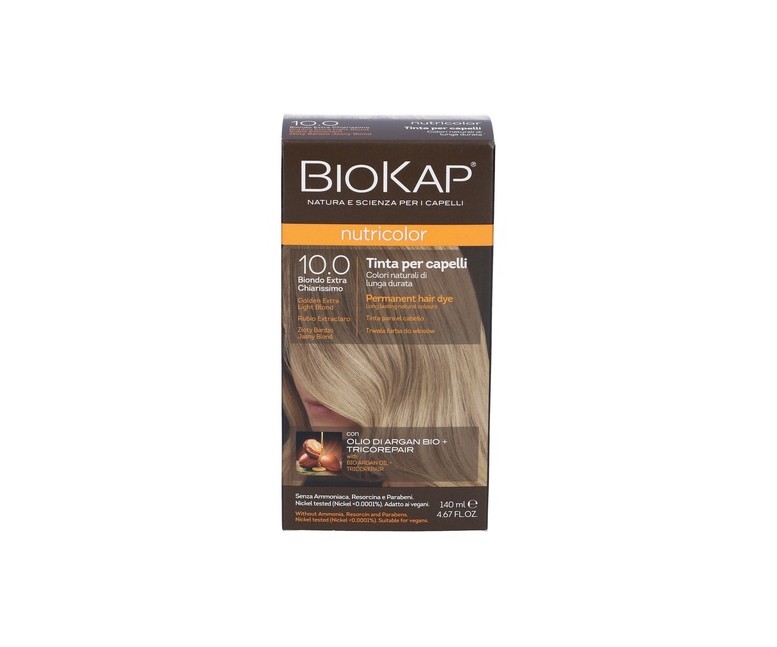 Color de cabello 10.0 Rubio extra claro 140 ml Biokap