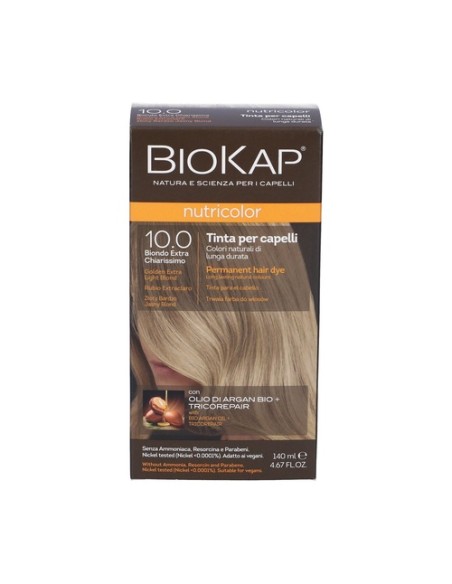Color de cabello 10.0 Rubio extra claro 140 ml Biokap