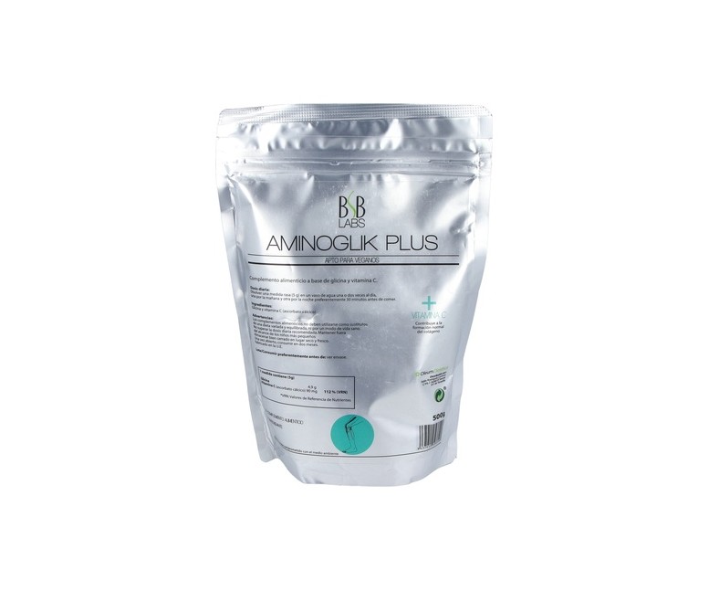 Aminoglik plus+ vitamina C sin gluten vegano 500 g de polvo BSB Labs