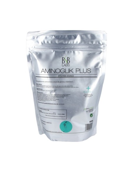 Aminoglik plus+ vitamina C sin gluten vegano 500 g de polvo BSB Labs