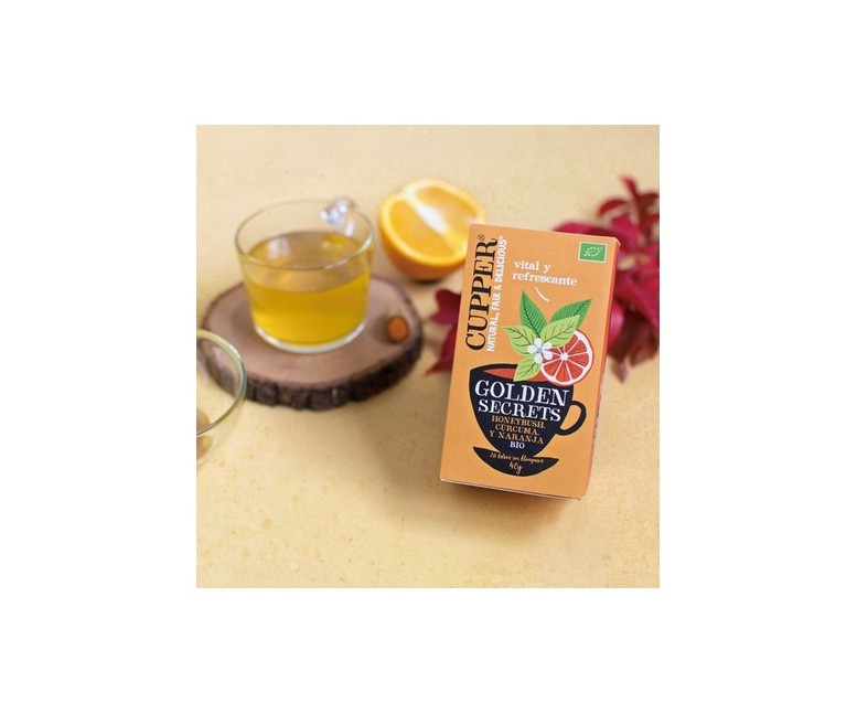 Infusión naranja y cúrcuma Bio 20 bolsitas infusoras Cupper