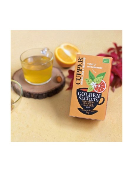 Infusión naranja y cúrcuma Bio 20 bolsitas infusoras Cupper