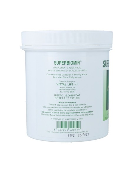 Superbiomin 425 cápsulas de 602mg Biomin