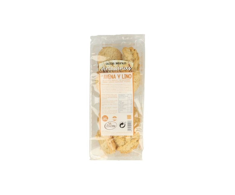 Galletas Ingrales Artesanas con Avena y Lino 180 g La Campesina