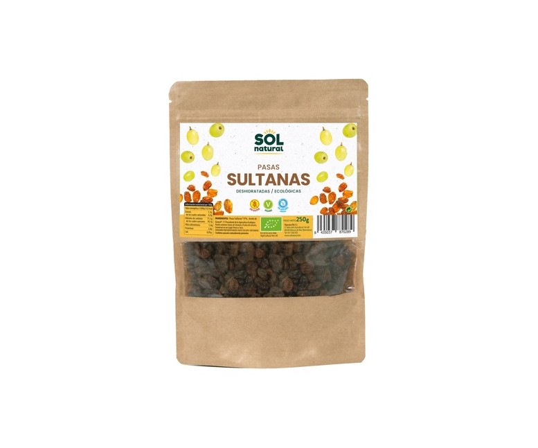 Pasas sultanas Bio 250 g Sol Natural