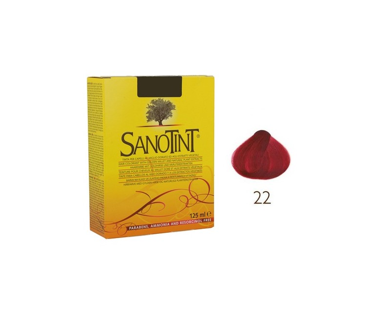 Tinte 22 Frutas del Bosque 125 ml (Rojo) Sanotint