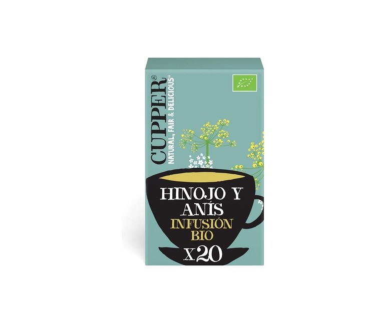 Infusión hinojo y anís Bio 20 bolsitas infusoras Cupper