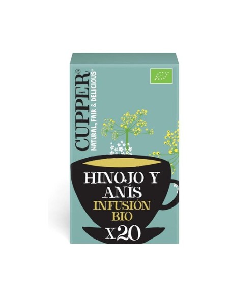Infusión hinojo y anís Bio 20 bolsitas infusoras Cupper