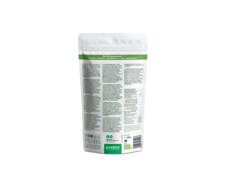 Moringa en polvo bio 200 g Purasana
