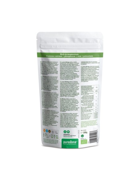 Moringa en polvo bio 200 g Purasana