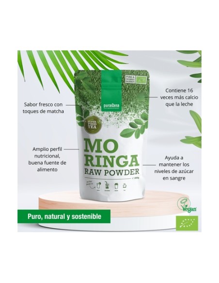 Moringa en polvo bio 200 g Purasana