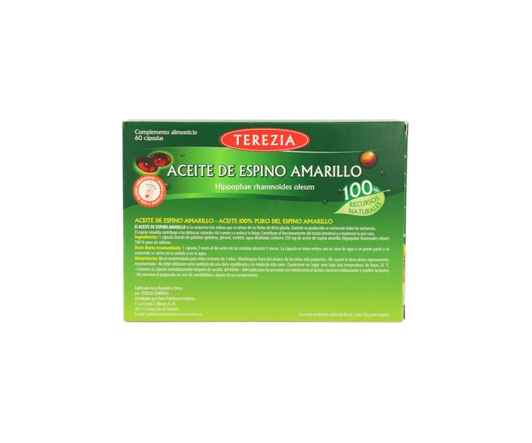 Aceite 100% Puro del Espino Amarillo 60 cápsulas Terezia Company