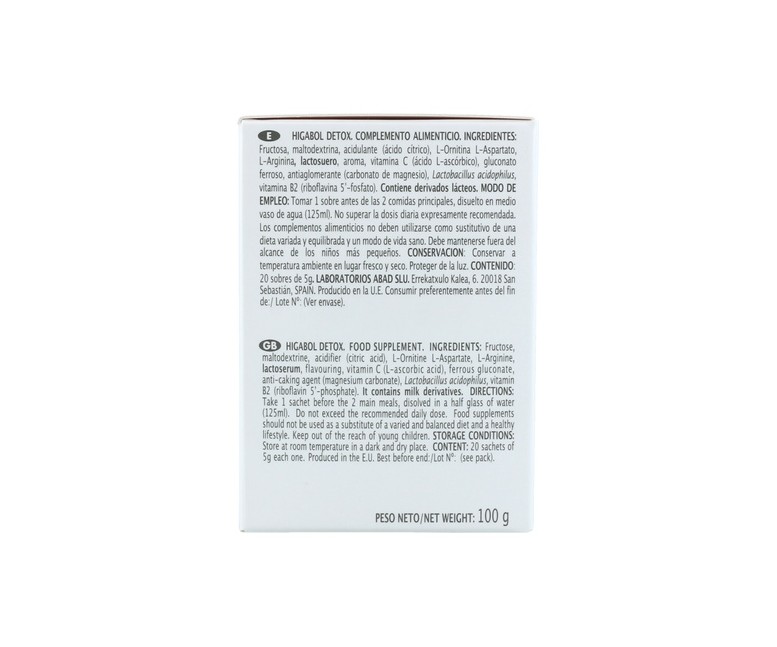 Higabol Detox 20 sobres de 5g Abad