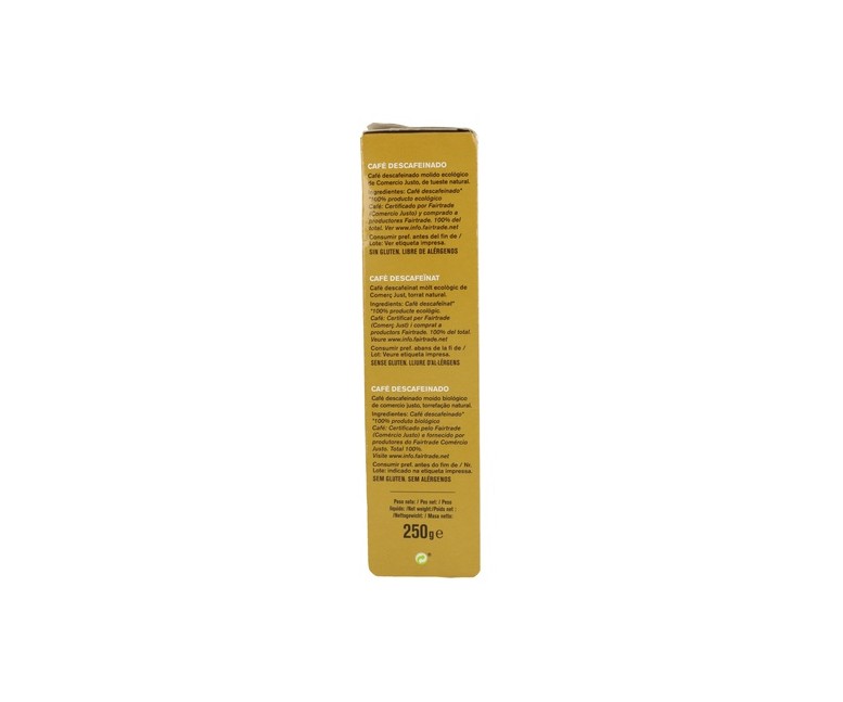 Café Molido Descafeinado Bio Comercio Justo 250 g Alternativa3