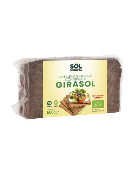 Pan alemán con pipas de girasol 500 g Sol Natural