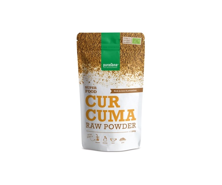 Cúrcuma en polvo vegana bio 200 g de polvo Purasana
