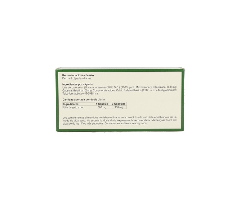 Uña de Gato 427 100 cápsulas de 420mg Fharmocat