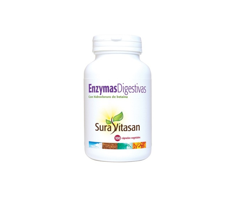 Enzymas Digestivas 100 cápsulas vegetales Sura Vitasan