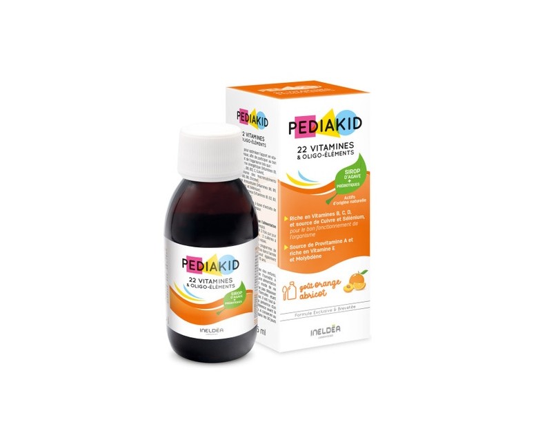 Pediakid 22 Vitaminas y oligoelementos 125 ml (Naranja - Albaricoque) Pediakid