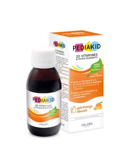 Pediakid 22 Vitaminas y oligoelementos 125 ml (Naranja - Albaricoque) Pediakid