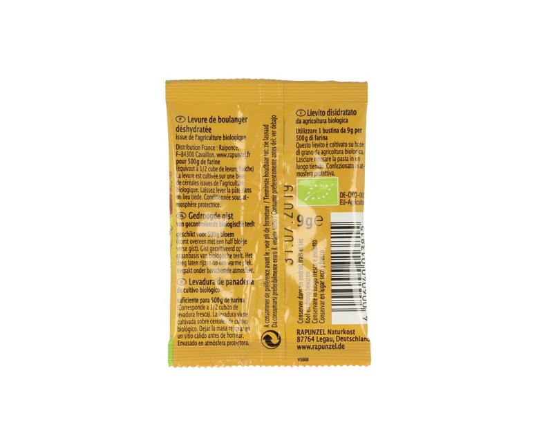 Levadura Seca 9 g Rapunzel