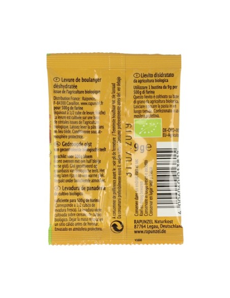 Levadura Seca 9 g Rapunzel