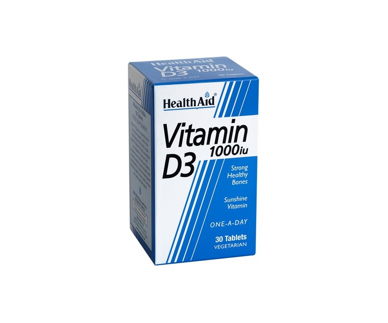 Vitamina D3 1000 iu 30 comprimidos Health aid