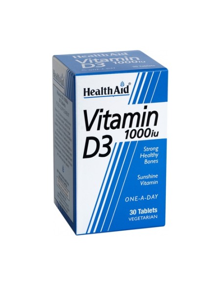 Vitamina D3 1000 iu 30 comprimidos Health aid